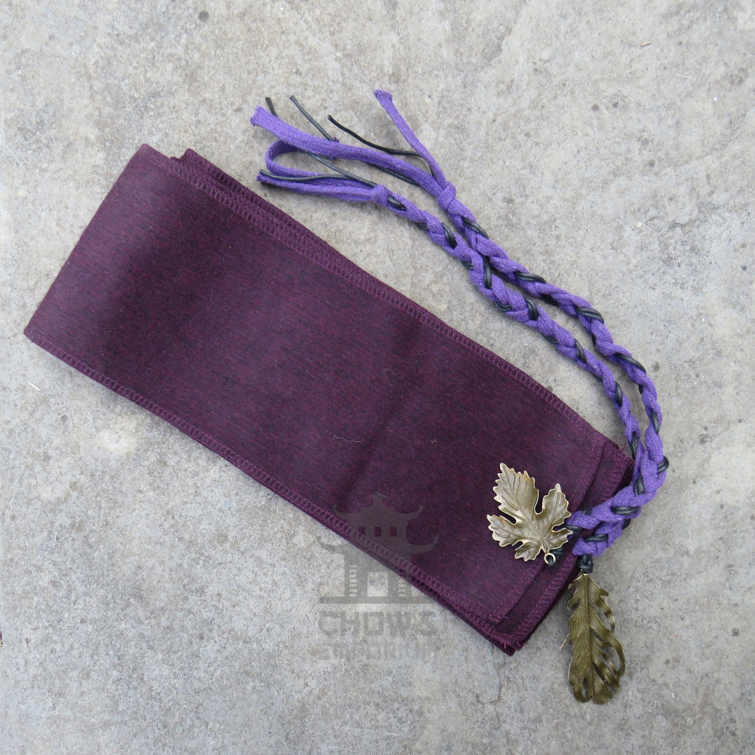 Purple Wool Decorated Sash
