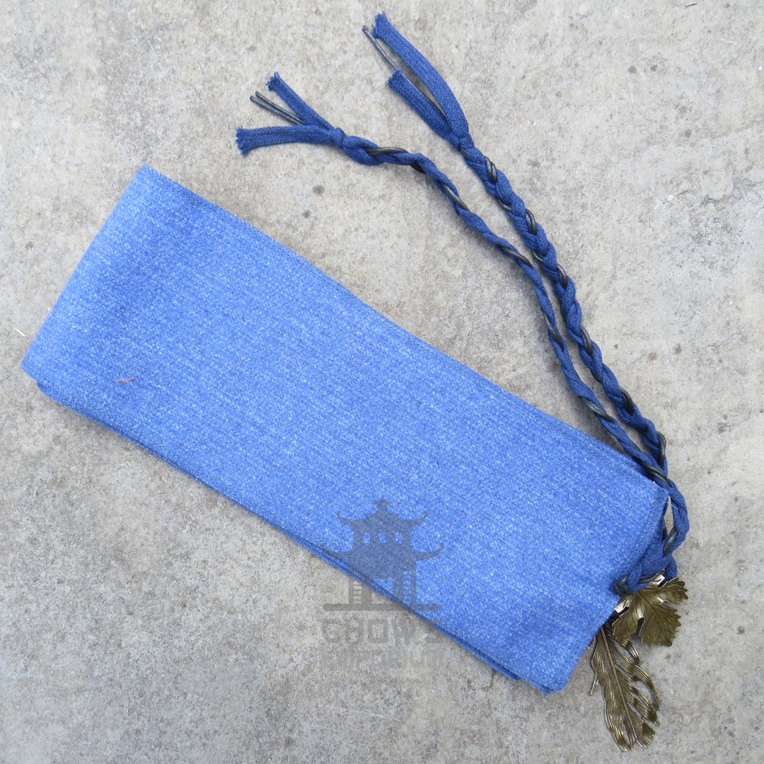 Blue Wool Decorated Sash