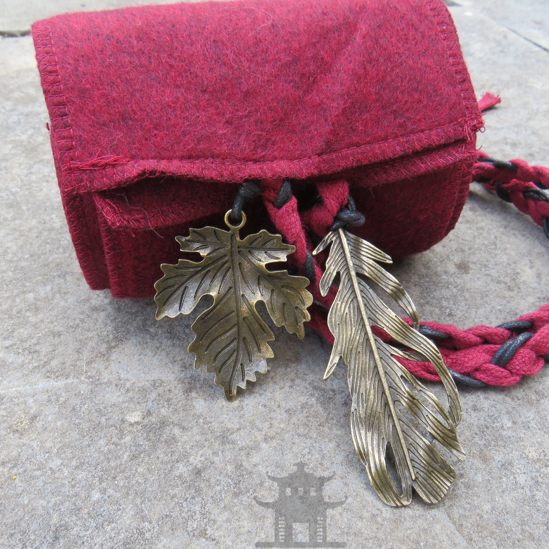 Red Wool Decorated Sash
