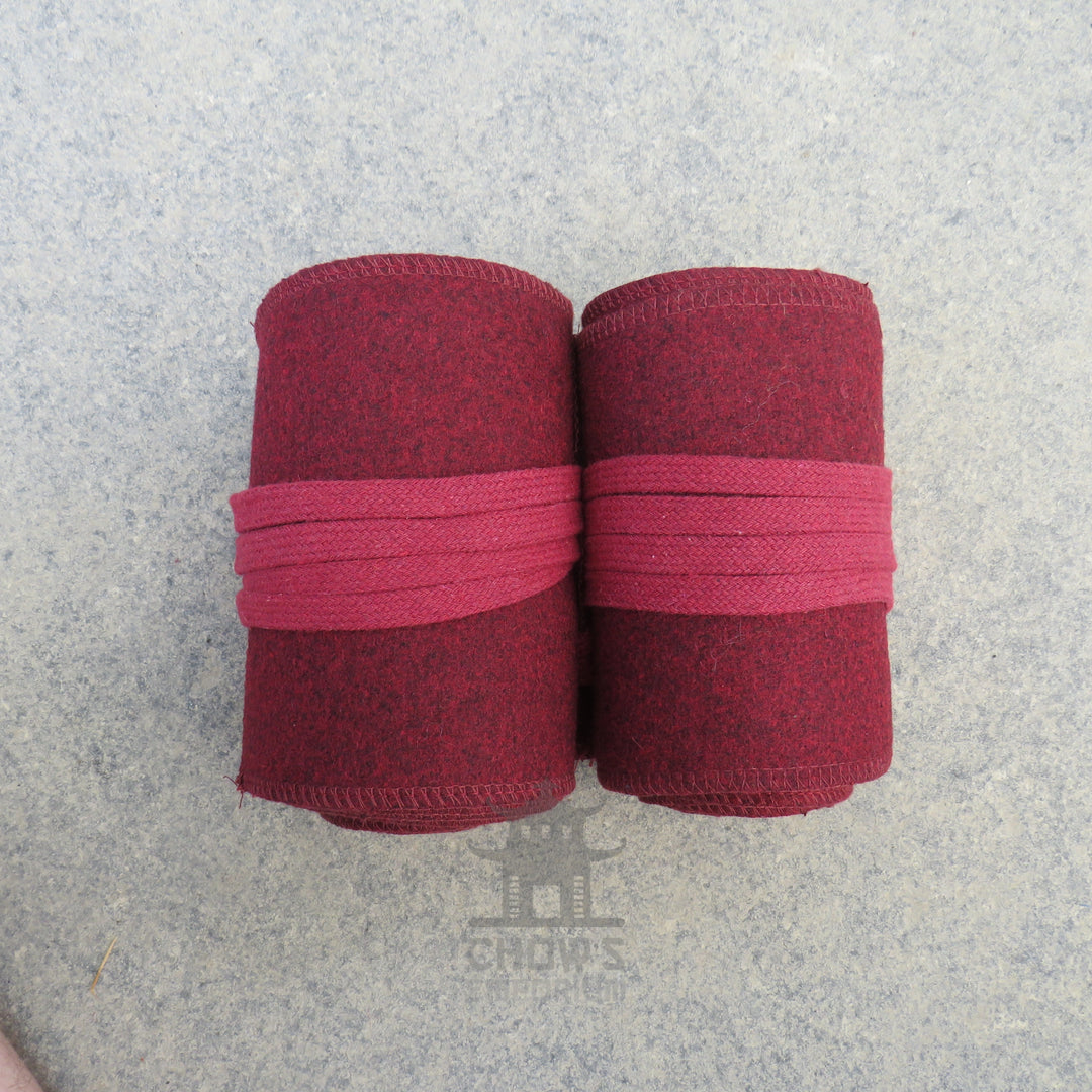Red Wool Leg Wraps