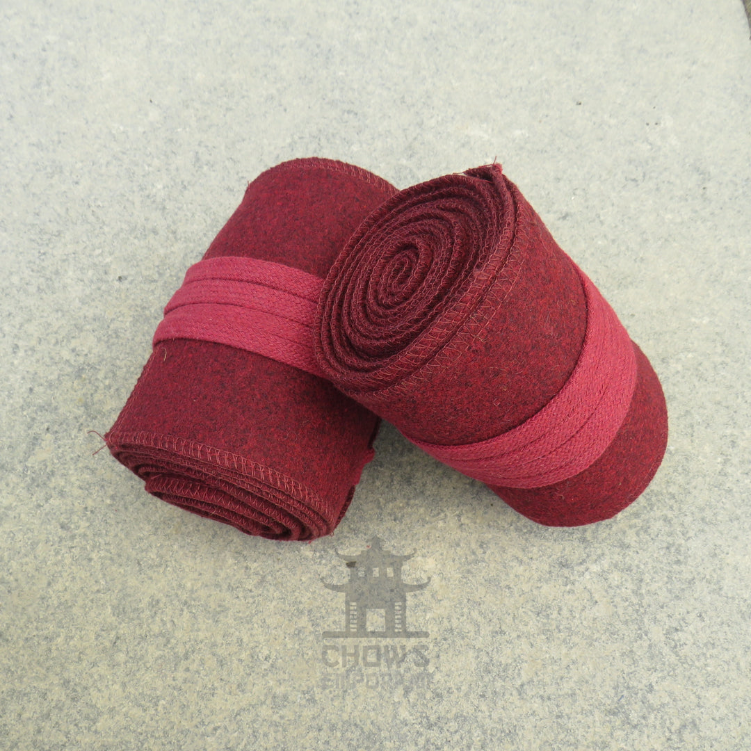 Red Wool Leg Wraps