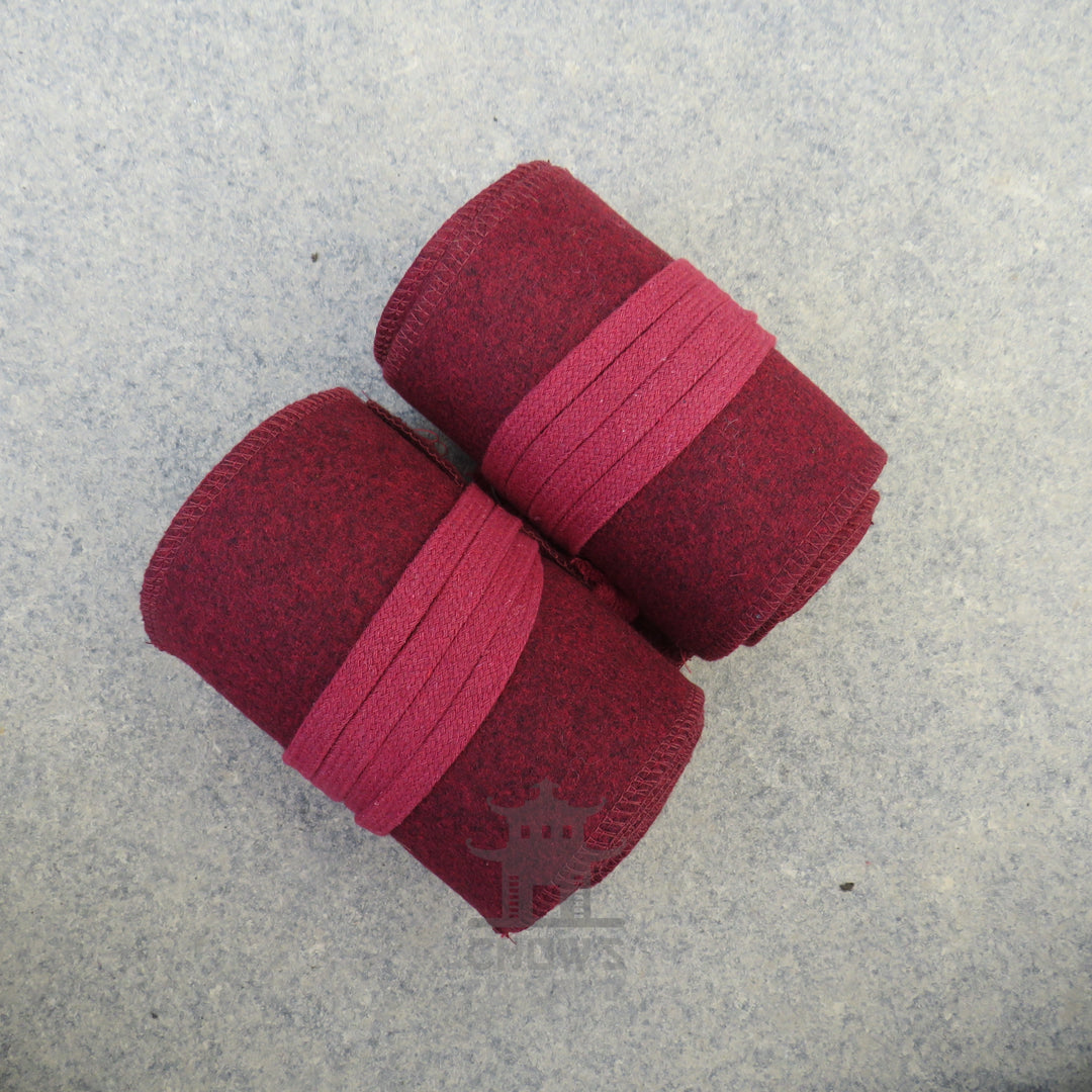 Red Wool Leg Wraps