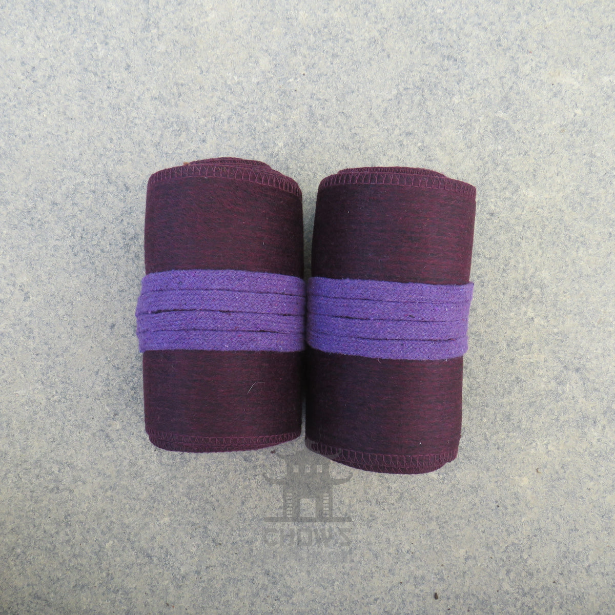 Purple Wool Leg Wraps