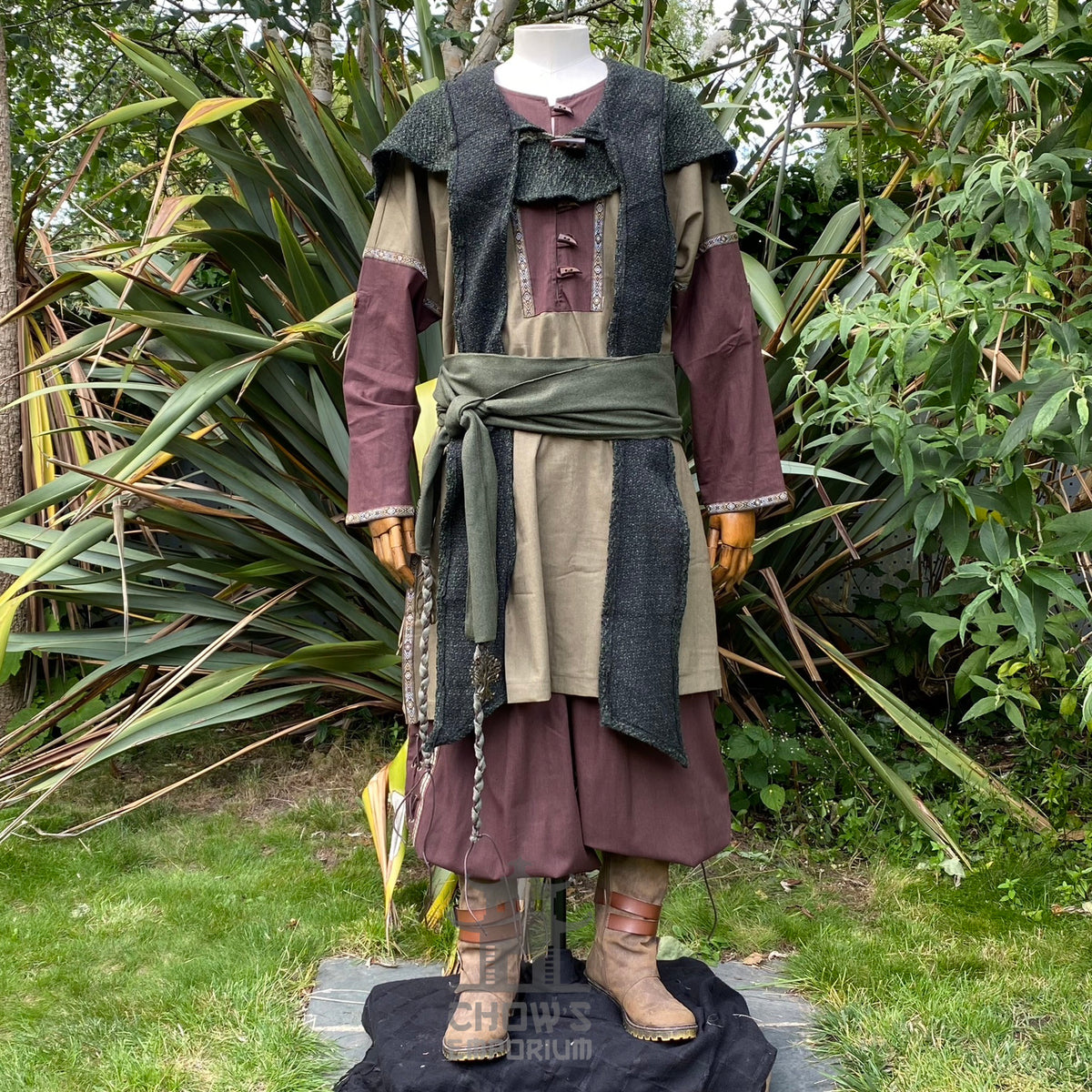 Dark Green Wool Scarf Hood