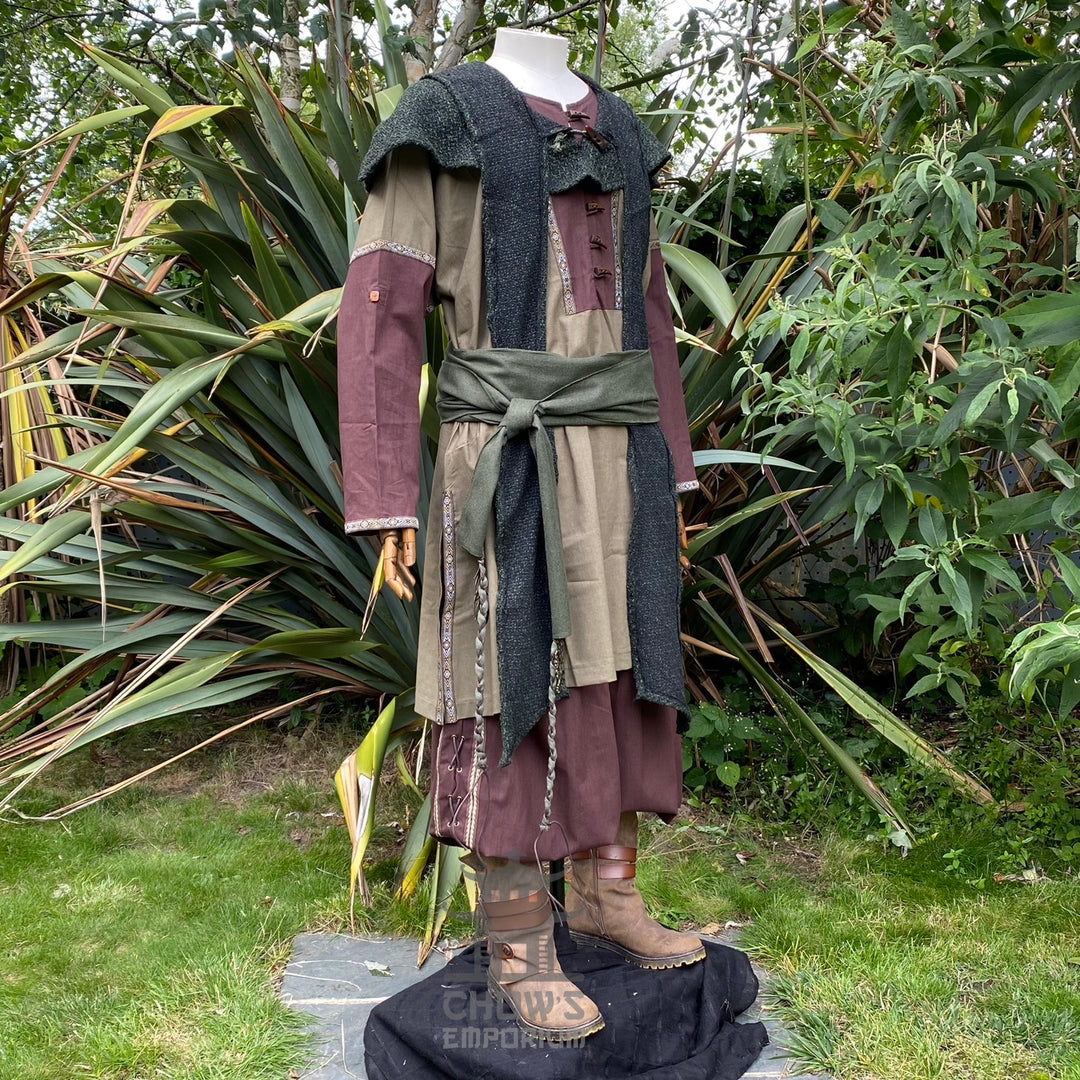 Dark Green Wool Scarf Hood