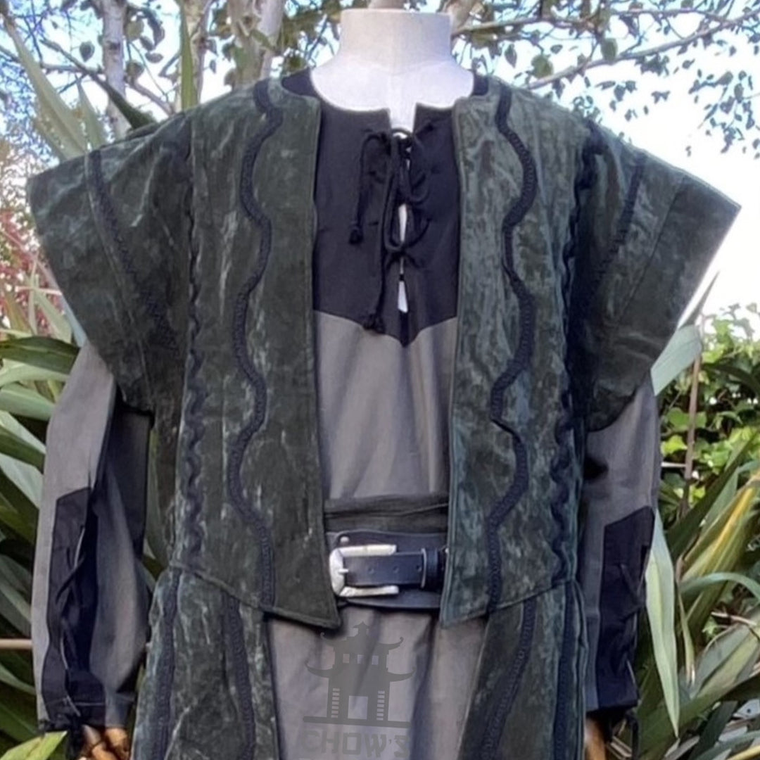 Twilight Alchemist LARP Set - 4+ Pieces (Waistcoat, Hood, Vambraces & Sash)
