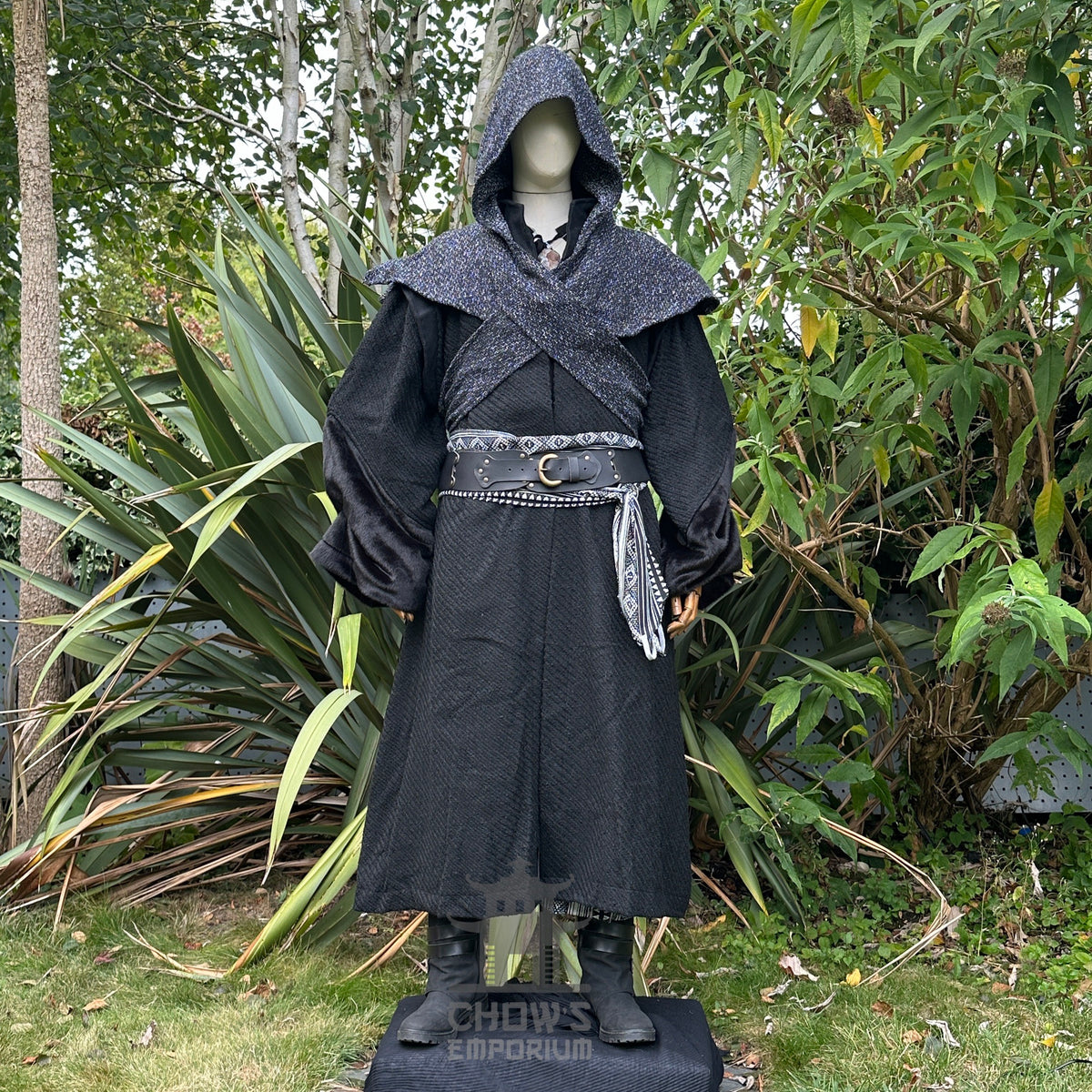 Captain Blacksail LARP Set - 5+ Pieces (Robe, Waistcoat, Sash, Shirt &amp; Necklace)