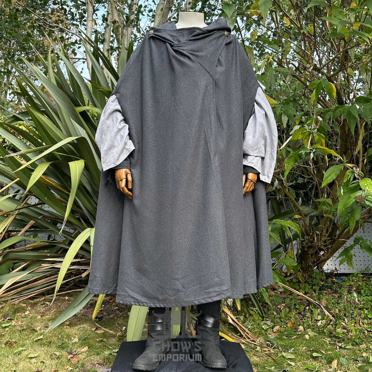 Grey Wool Hooded Cloak and Robe