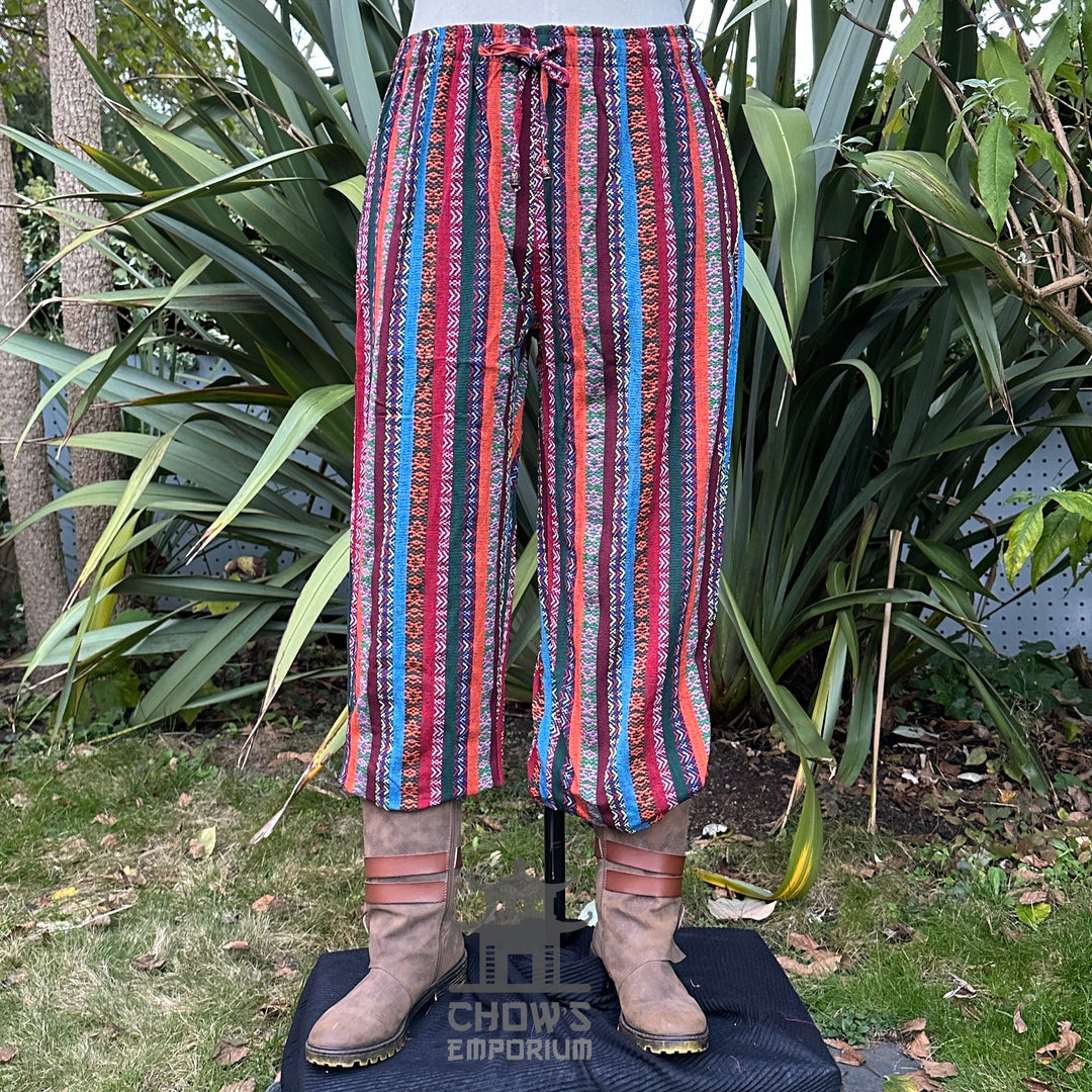 LARP Basic Outfit - 3 Piece Red Pattern (Tunic, Pants &amp; Sash)