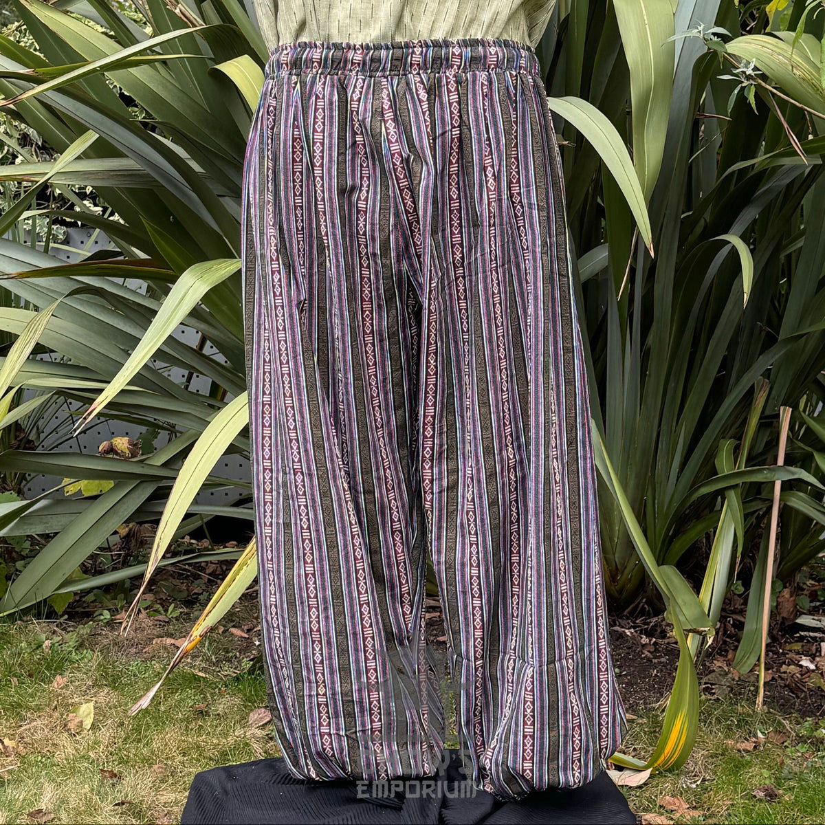 performance cotton hero pants in green multi shade.