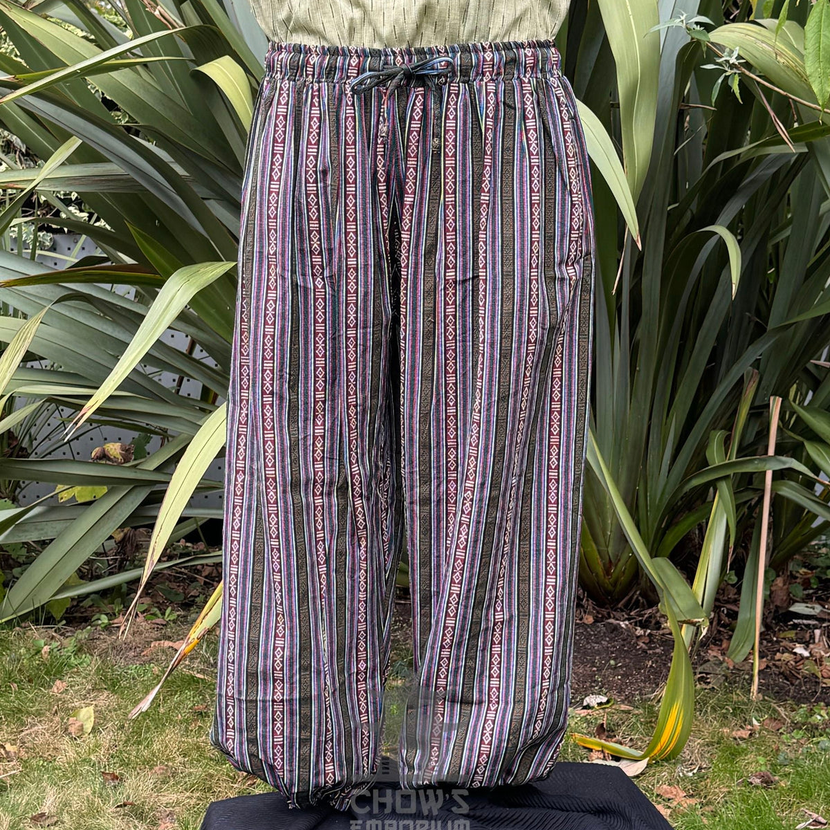 breathable multicolor medieval pants for cosplay.
