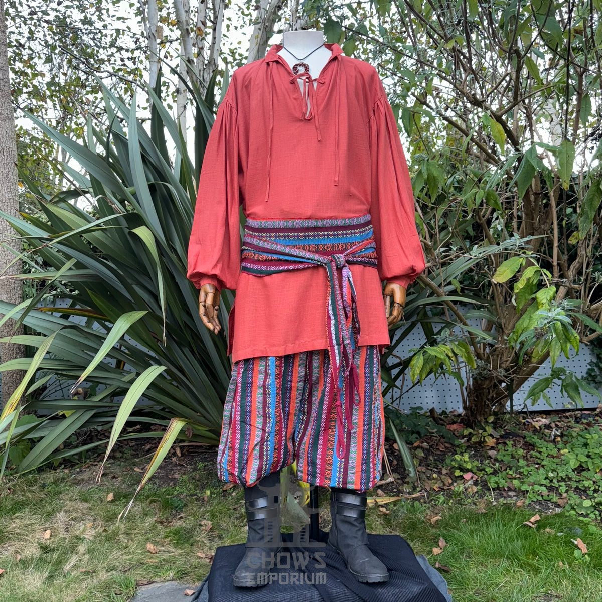 breathable rust medieval shirt for cosplay and LARP wear.