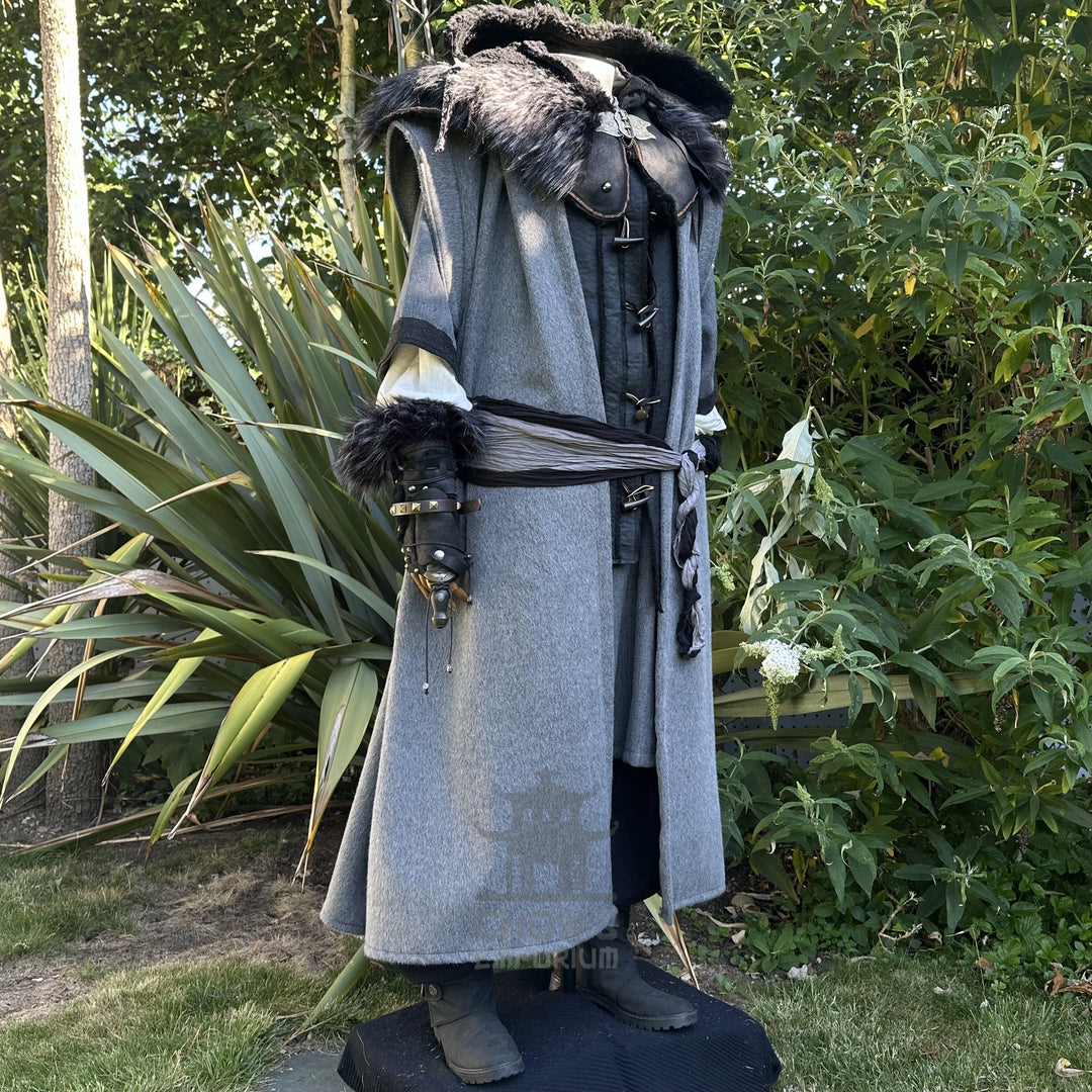The Ashen Huntsman LARP Outfit - 3+ pieces (Robe, Hood, Sash)