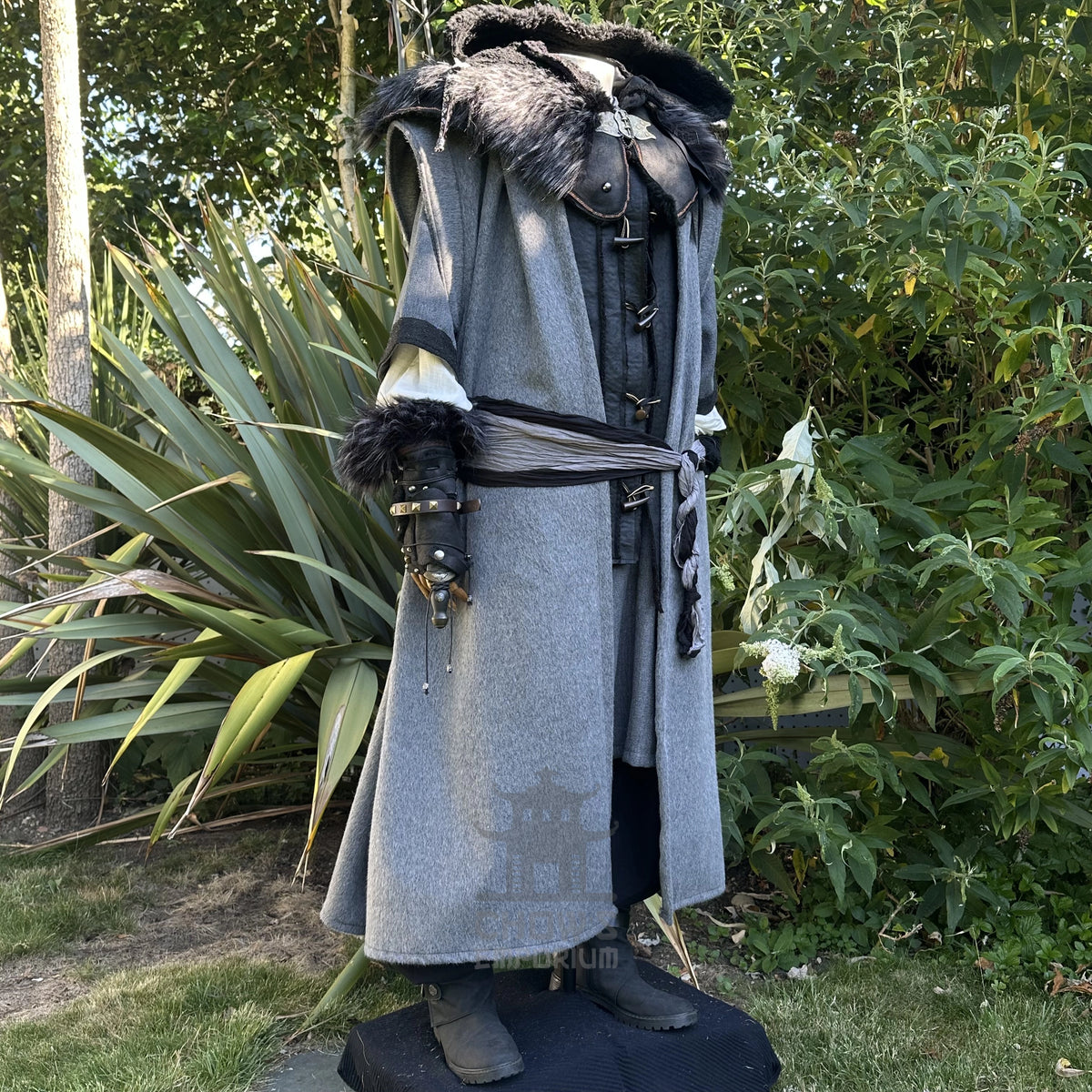 The Ashen Huntsman LARP Outfit - 3+ pieces (Robe, Hood, Sash)