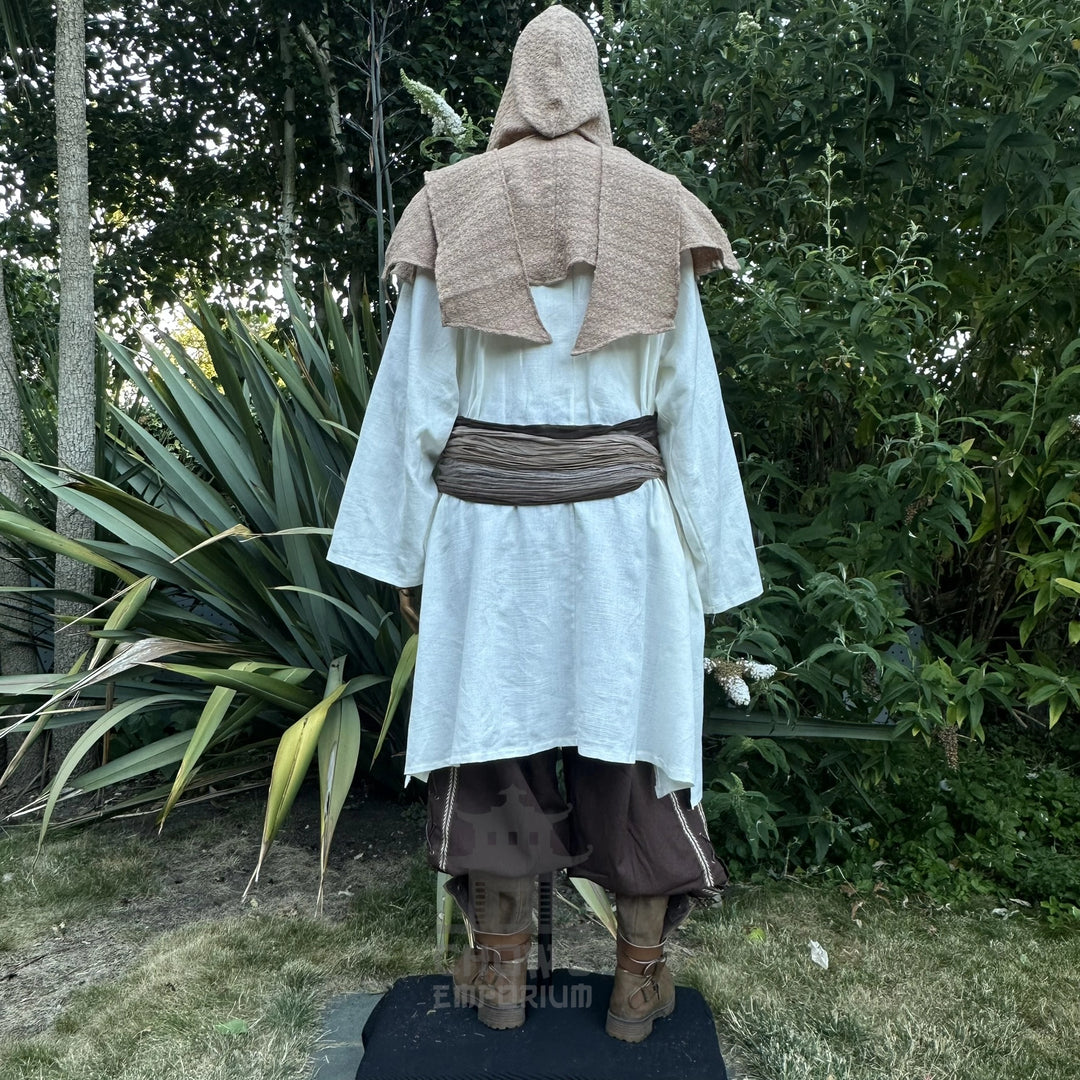 Sand Wool Textured Scarf Hood