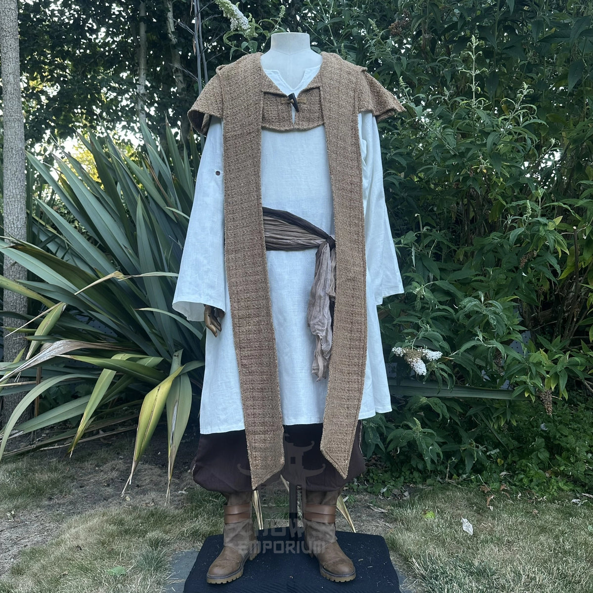 Tan Wool  Scarf Hood