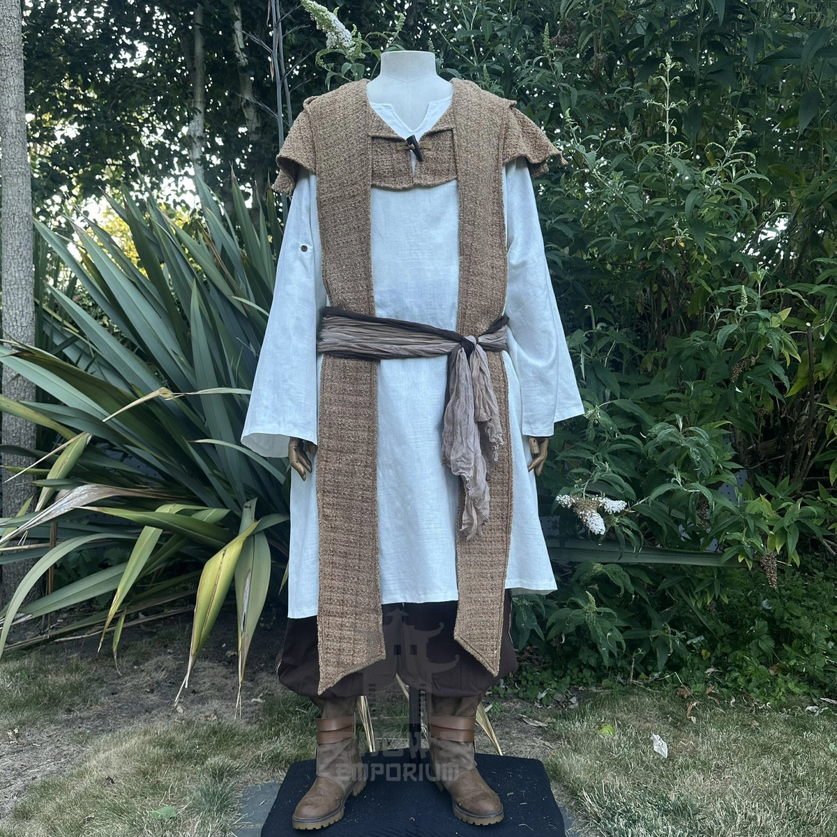 Tan Wool  Scarf Hood