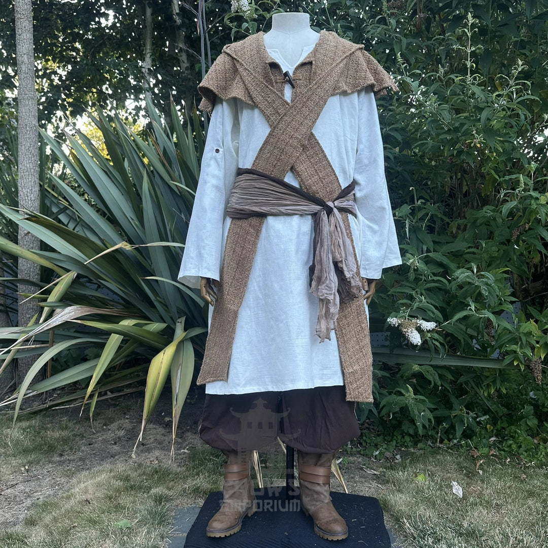 Tan Wool  Scarf Hood