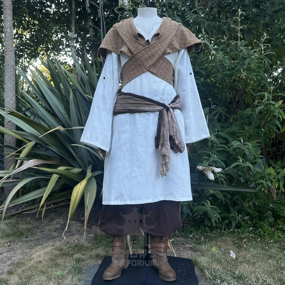 Tan Wool  Scarf Hood