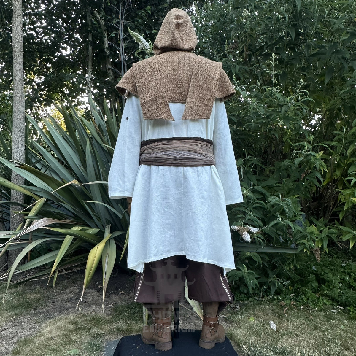 Tan Wool  Scarf Hood