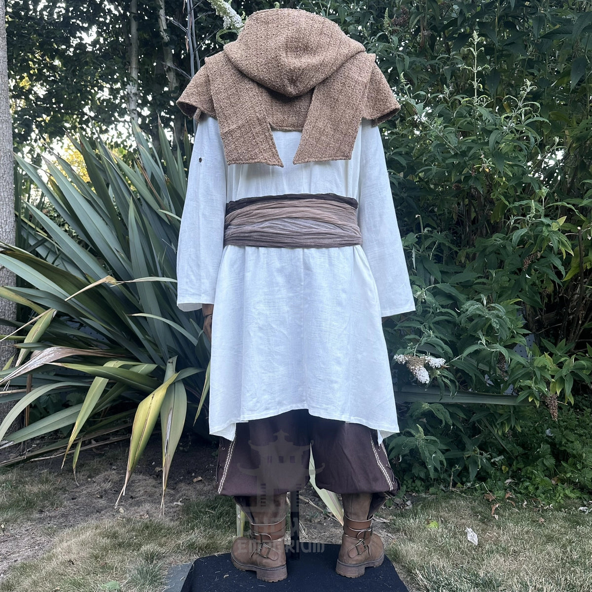 Tan Wool  Scarf Hood