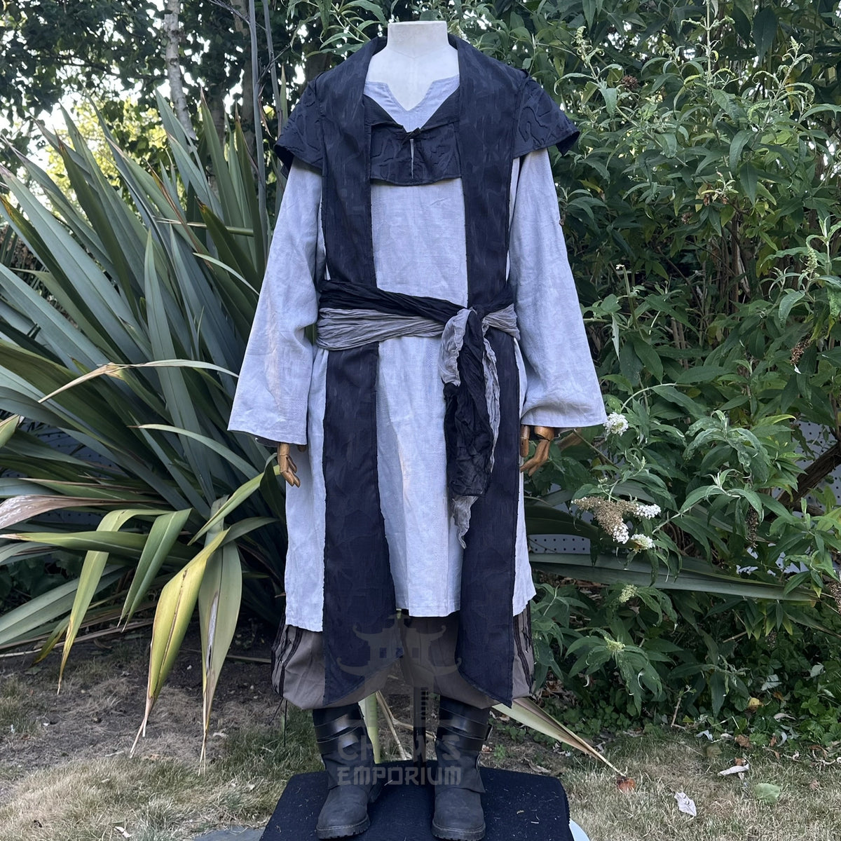 Black Medieval Scarf Hood
