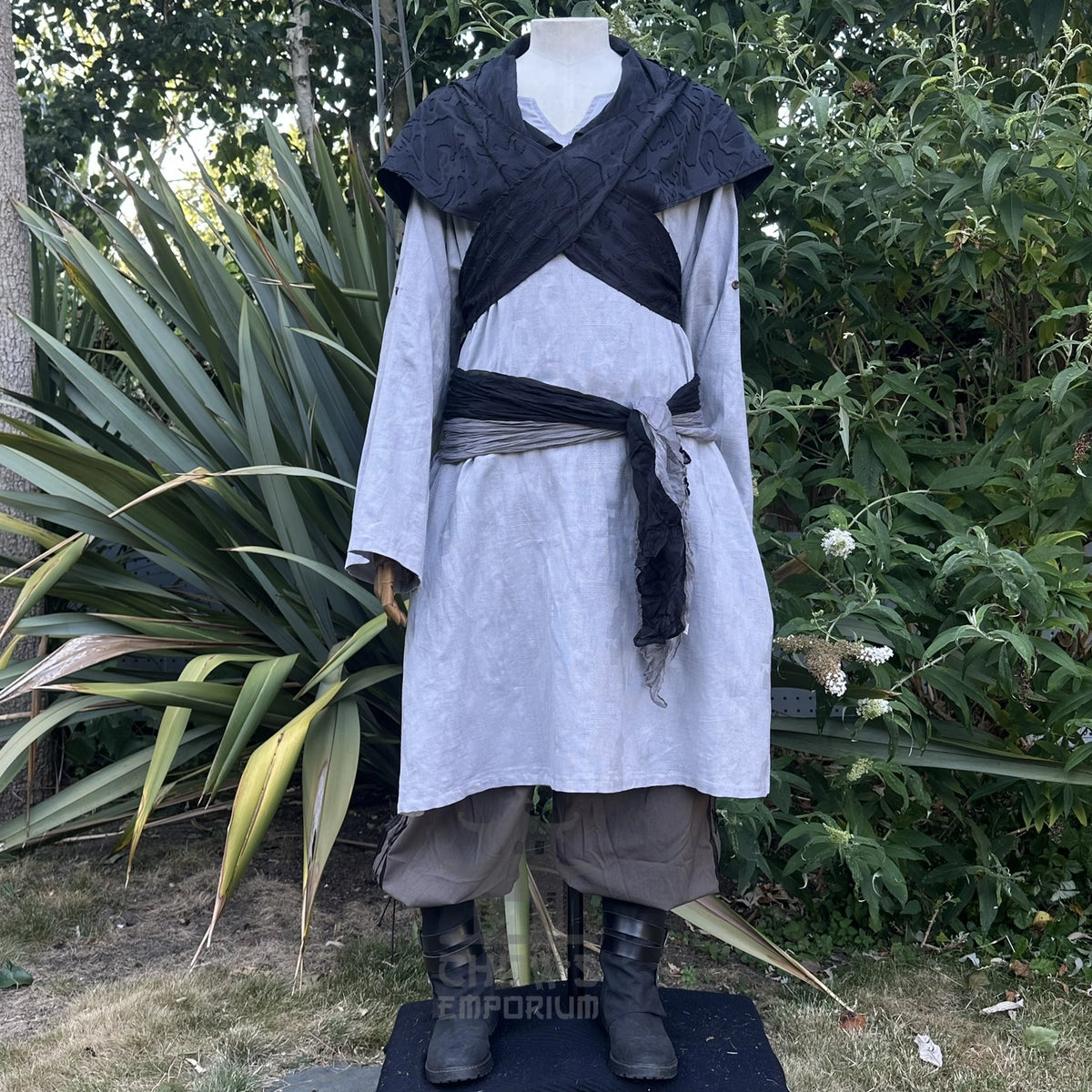 Black Medieval Scarf Hood