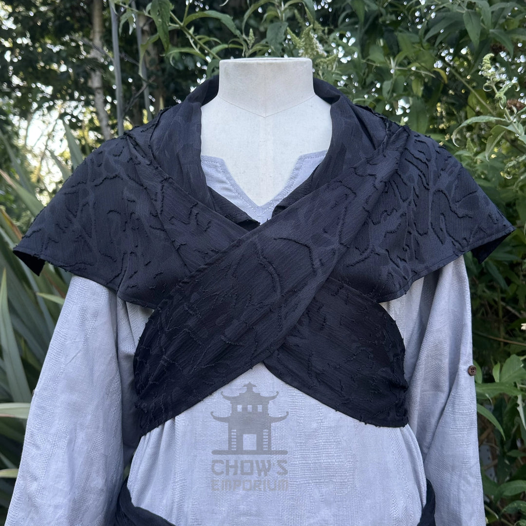 Black Medieval Scarf Hood