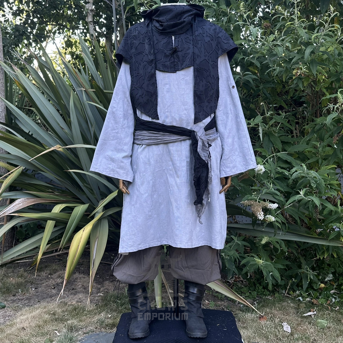 Black Medieval Scarf Hood