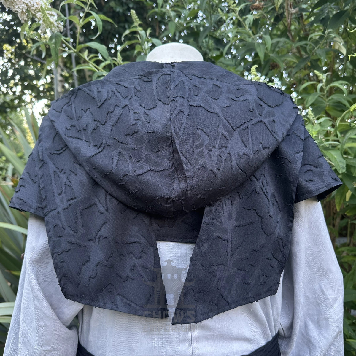 Black Medieval Scarf Hood