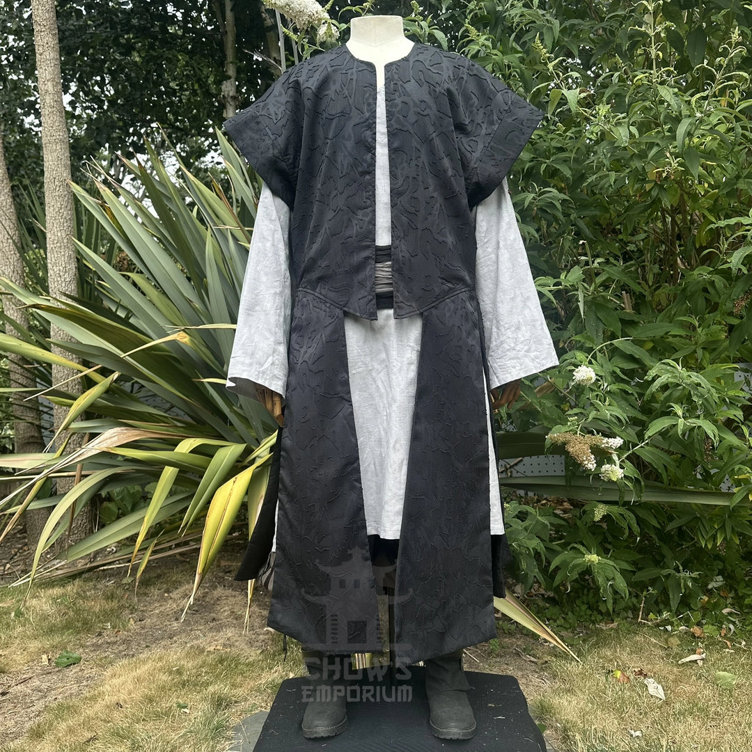 Black Lightweight Panelled Waistcoat