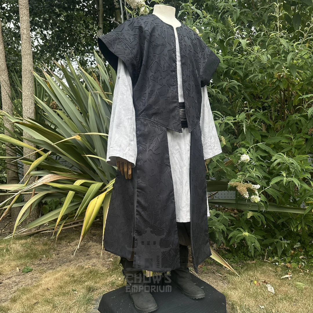 Black Lightweight Panelled Waistcoat