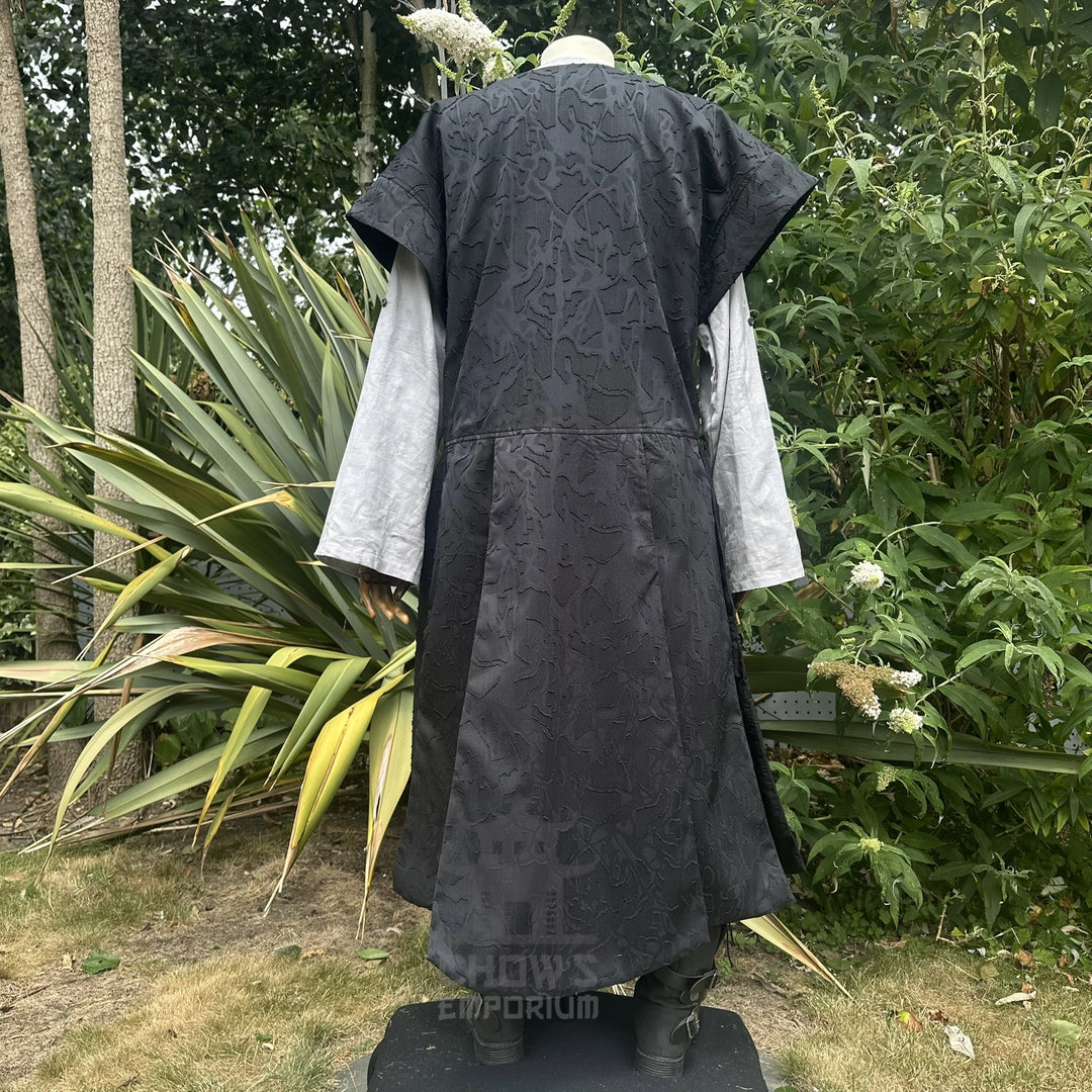 Black Lightweight Panelled Waistcoat