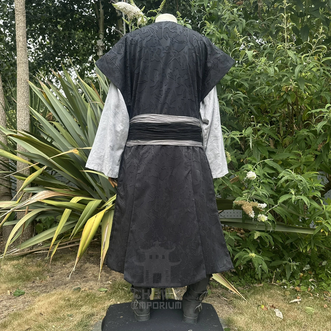 Black Lightweight Panelled Waistcoat