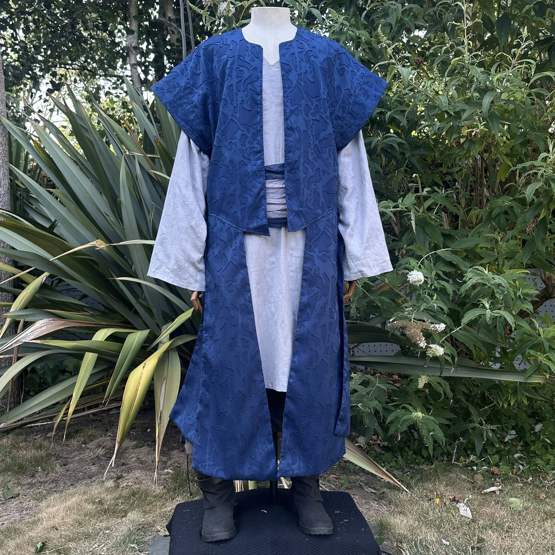 Blue Lightweight Panelled Waistcoat