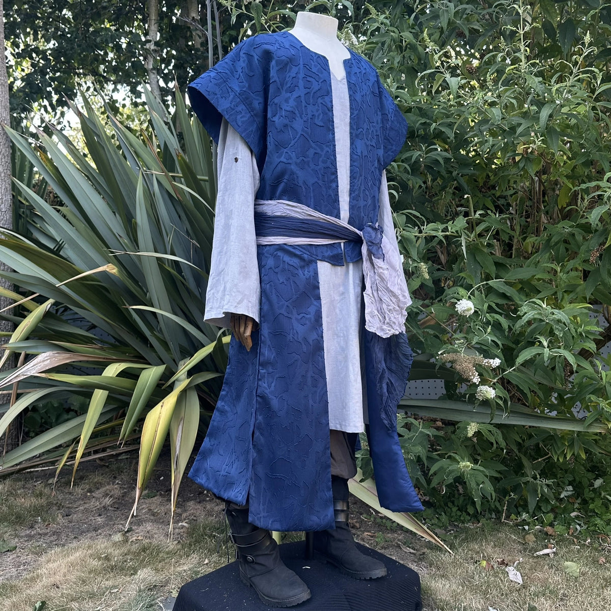 Blue Lightweight Panelled Waistcoat