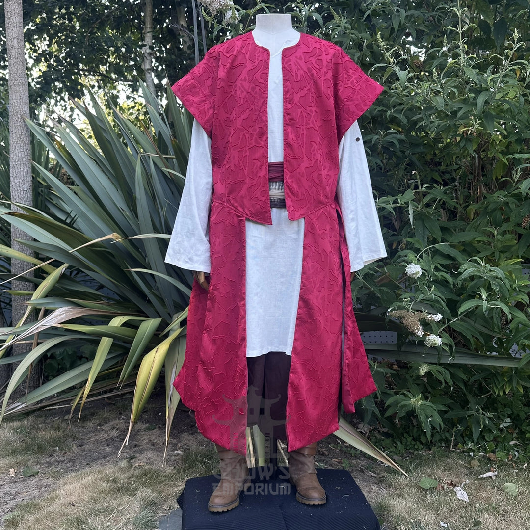 Red Lightweight Panelled Waistcoat