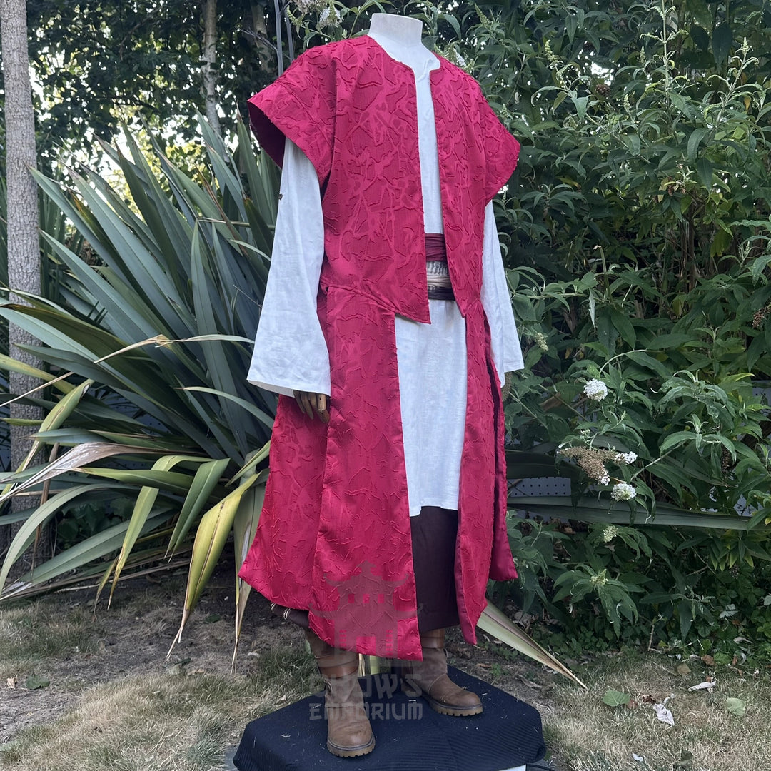 Red Lightweight Panelled Waistcoat