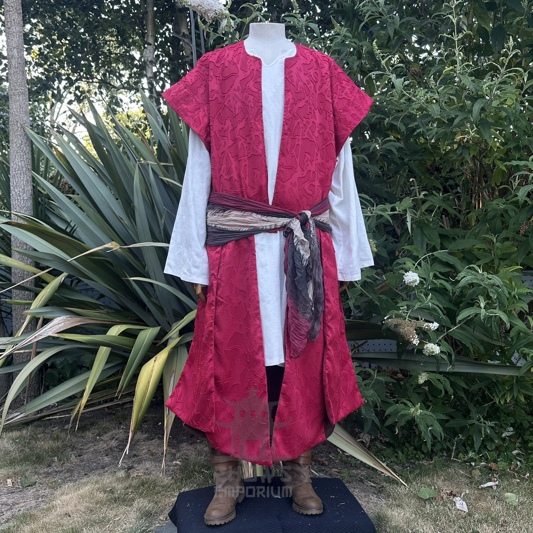 Red Lightweight Panelled Waistcoat
