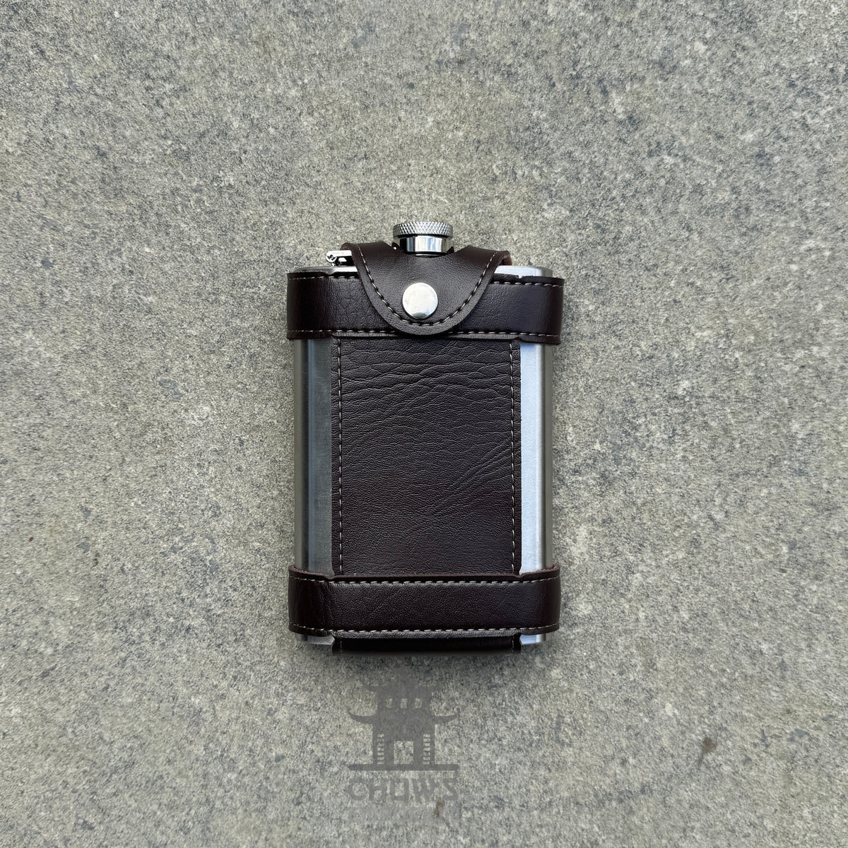 9oz Hip Flask with Leather Holder