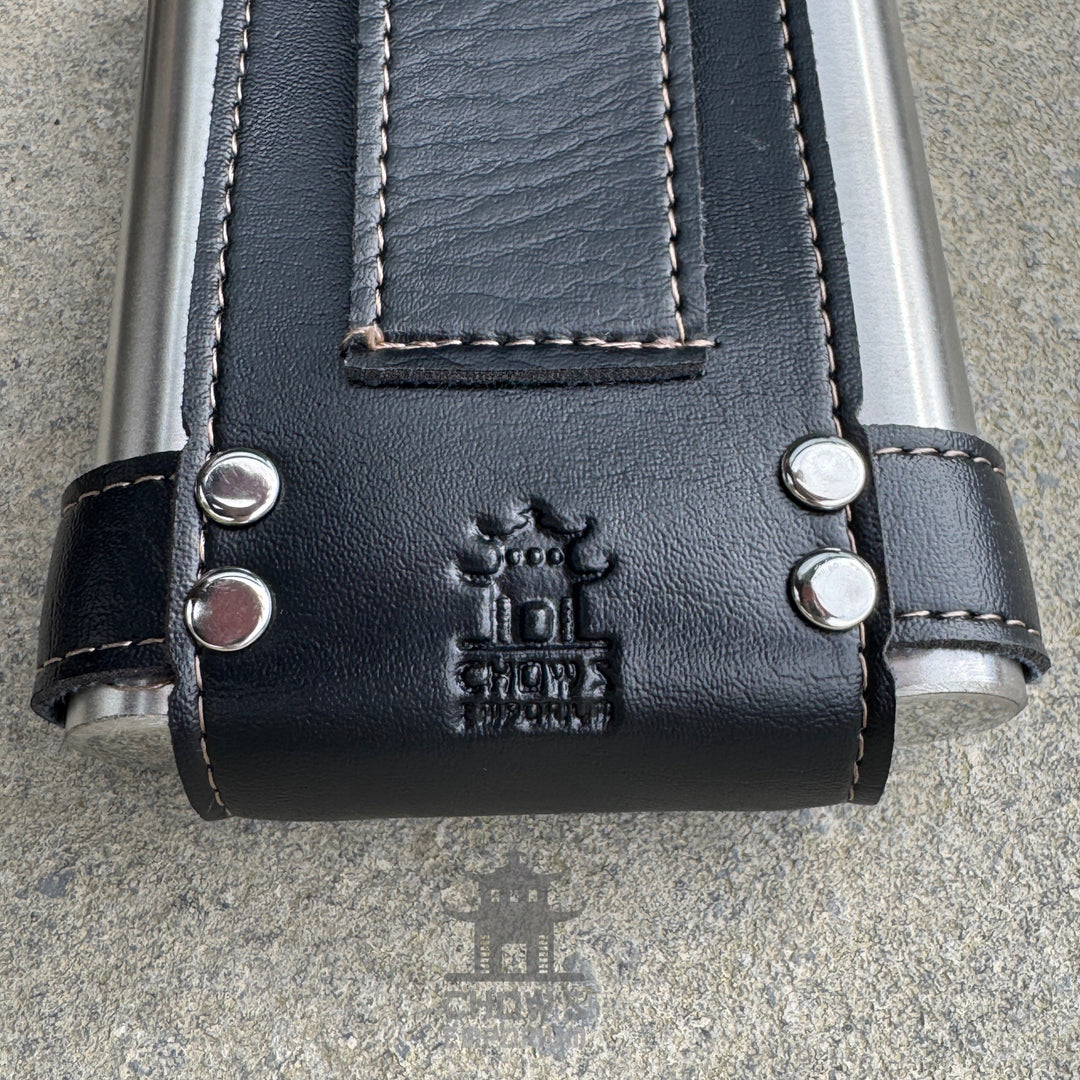 9oz Hip Flask with Leather Holder
