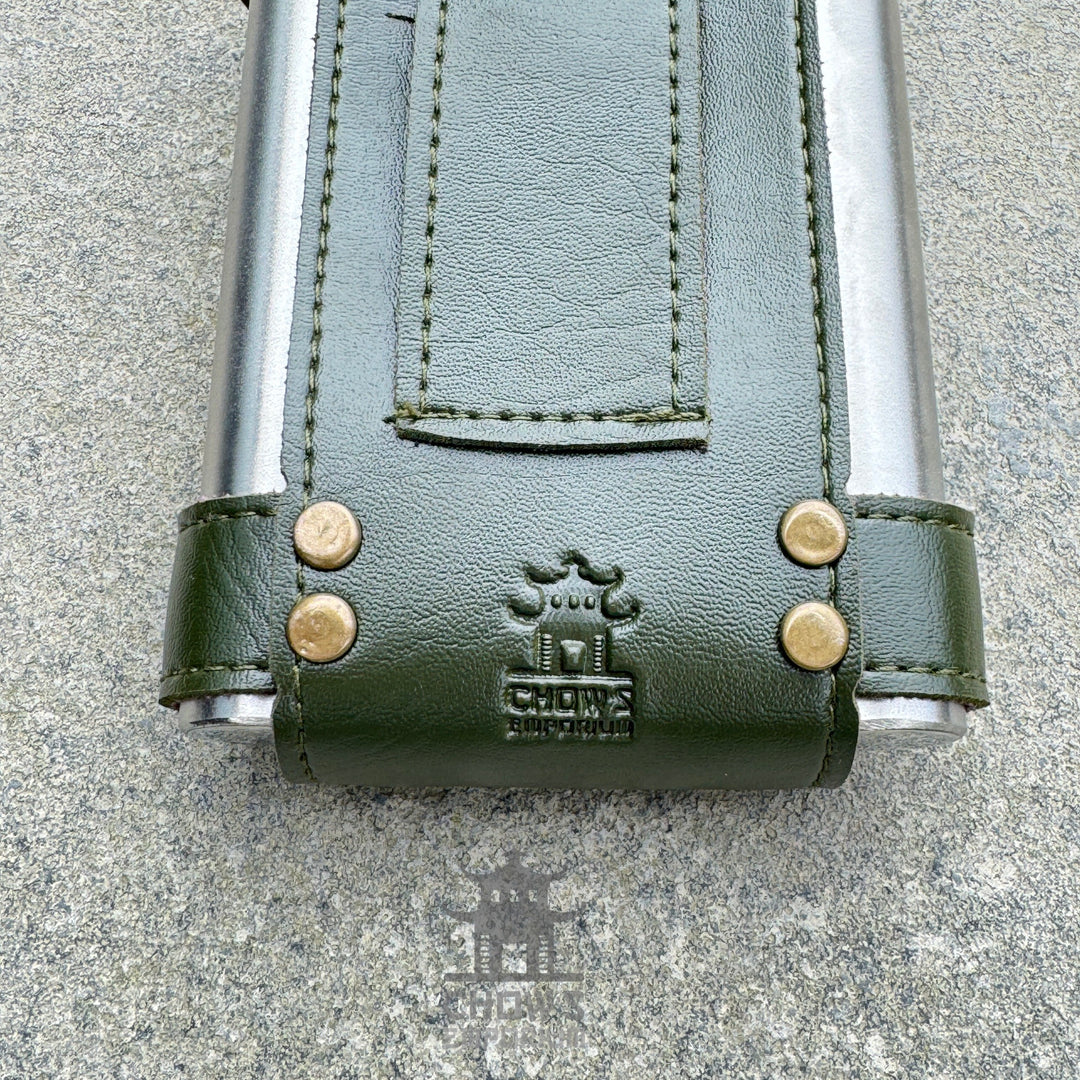 9oz Hip Flask with Leather Holder