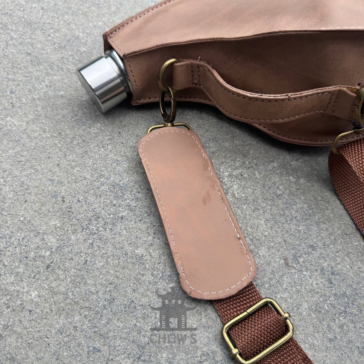 Teardrop 53oz Hip Flask with Shoulder Strap