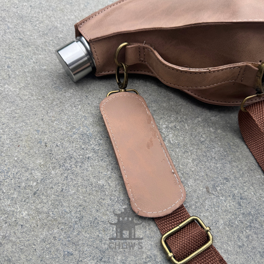 Teardrop 53oz Hip Flask with Shoulder Strap