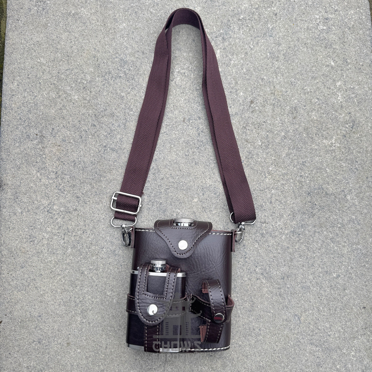Hip Flask with Mini Flask and Pouches 18oz