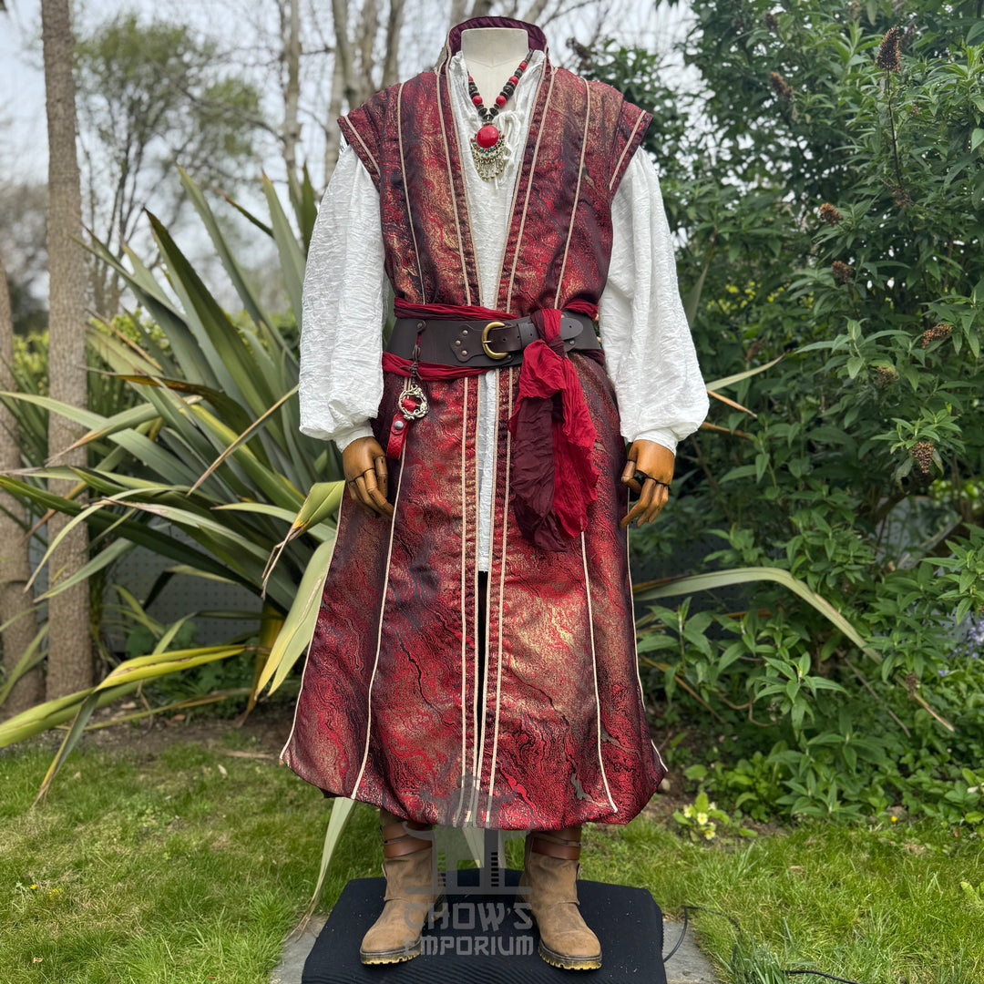 Sorcerers Robe in Red & Gold