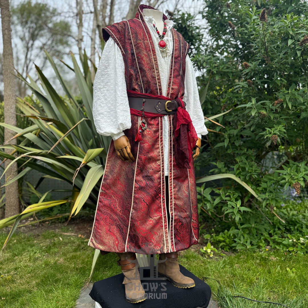 Sorcerers Robe in Red & Gold