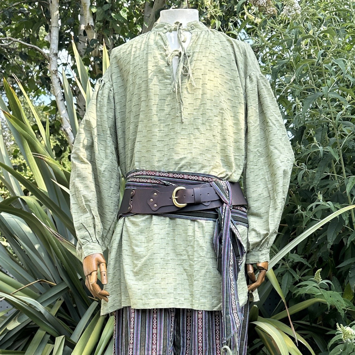 Forest Wanderer LARP Outfit - 4+ pieces (Robe, Waistcoat, Vambraces & Sash)