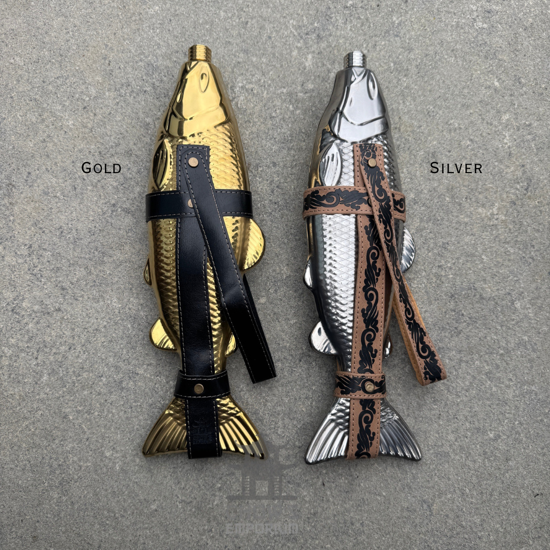 Fish-Shape 18oz Hip Flask with Belt Holder