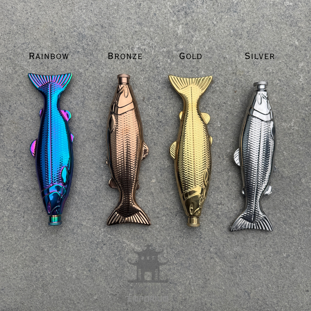 Fish-Shape 5oz Hip Flask (Silver)